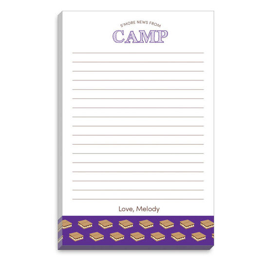Violet S'More Camp Notepads
